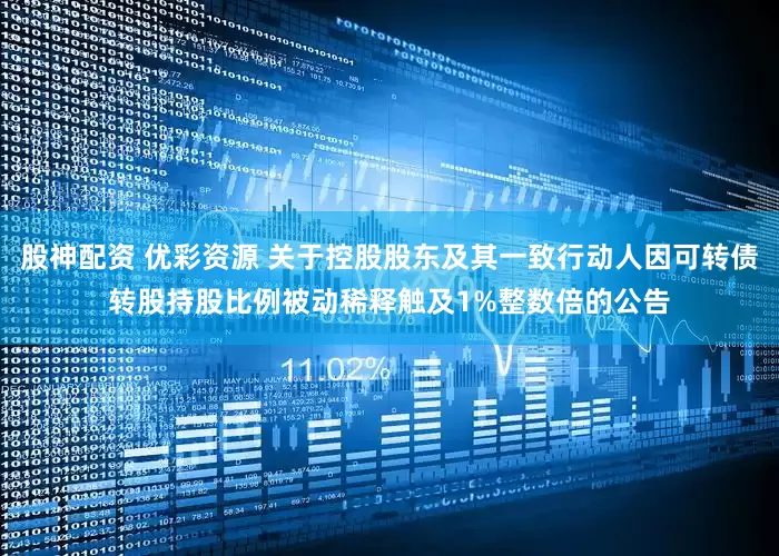 股神配资 优彩资源 关于控股股东及其一致行动人因可转债转股持股比例被动稀释触及1%整数倍的公告